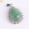 Wholesale Pendant Natural Stone Alloy Claw Inlaid Water Drop Pear Shaped Electroplated High Profile Luxury Unisex