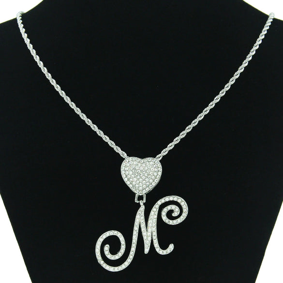 Wholesale Pendant Necklace Alloy Hiphop Style With Letter Pattern And Diamond Decoration Cuban Chain Accessories