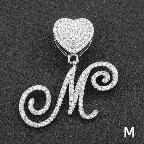 Wholesale Pendant Necklace Alloy Hiphop Style With Letter Pattern And Diamond Decoration Cuban Chain Accessories