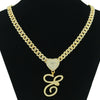 Wholesale Pendant Necklace Alloy Hiphop Style With Letter Pattern And Diamond Decoration Cuban Chain Accessories