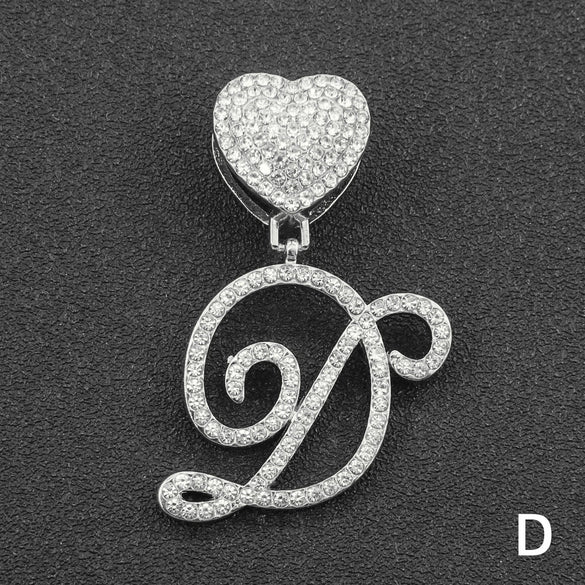 Wholesale Pendant Necklace Alloy Hiphop Style With Letter Pattern And Diamond Decoration Cuban Chain Accessories