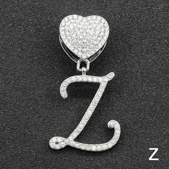 Wholesale Pendant Necklace Alloy Hiphop Style With Letter Pattern And Diamond Decoration Cuban Chain Accessories