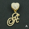 Wholesale Pendant Necklace Alloy Hiphop Style With Letter Pattern And Diamond Decoration Cuban Chain Accessories