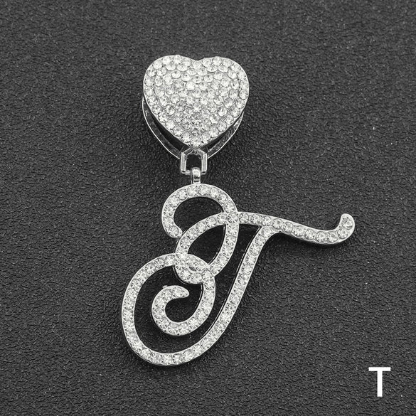 Wholesale Pendant Necklace Alloy Hiphop Style With Letter Pattern And Diamond Decoration Cuban Chain Accessories