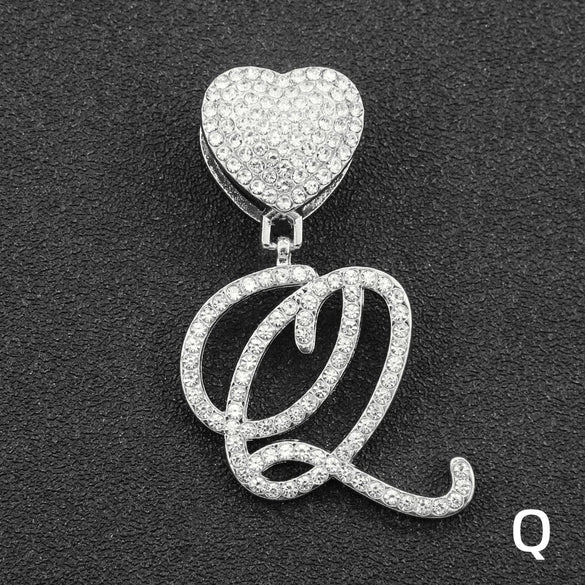 Wholesale Pendant Necklace Alloy Hiphop Style With Letter Pattern And Diamond Decoration Cuban Chain Accessories