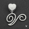 Wholesale Pendant Necklace Alloy Hiphop Style With Letter Pattern And Diamond Decoration Cuban Chain Accessories