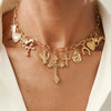 Wholesale Pendant Necklace Alloy Iron Chain Rhinestone Geometric Heart Shape Electroplating For Women