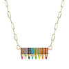 Wholesale Pendant Necklace Alloy Rhinestone Geometric Cartoon Style Mixed Gemstone Setting Diamond Design