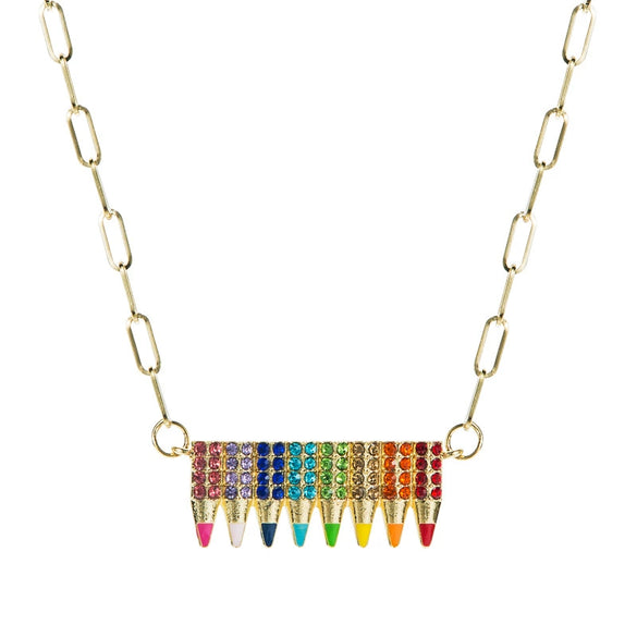 Wholesale Pendant Necklace Alloy Rhinestone Geometric Cartoon Style Mixed Gemstone Setting Diamond Design