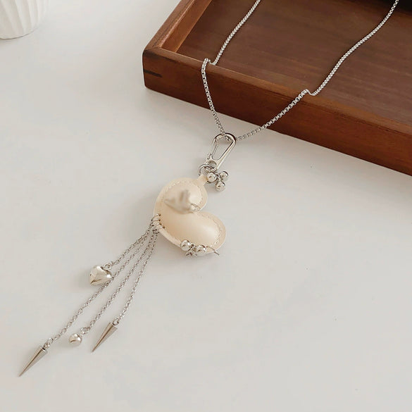 Wholesale Pendant Necklace Artificial Leather Alloy Heart Shape Geometric Electroplating For Women