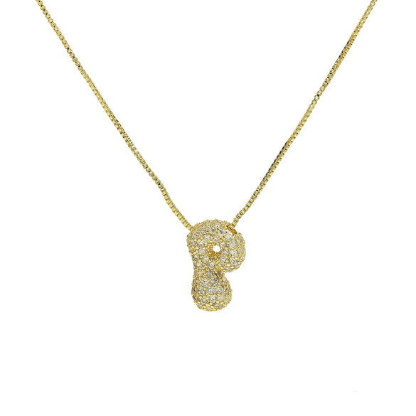 Wholesale Pendant Necklace Brass Copper With Letters Numbers Text Pattern Electroplated