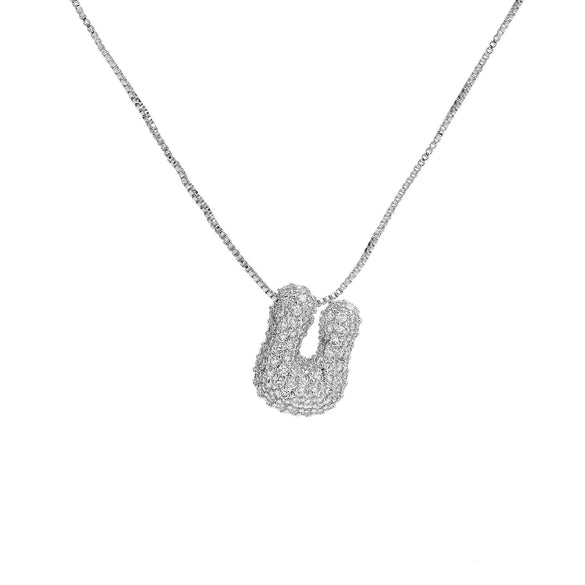 Wholesale Pendant Necklace Brass Copper With Letters Numbers Text Pattern Electroplated