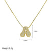 Wholesale Pendant Necklace Brass Copper With Letters Numbers Text Pattern Electroplated