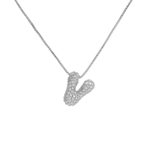 Wholesale Pendant Necklace Brass Copper With Letters Numbers Text Pattern Electroplated