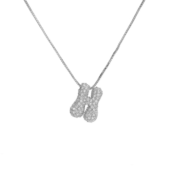 Wholesale Pendant Necklace Brass Copper With Letters Numbers Text Pattern Electroplated
