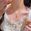Wholesale Pendant Necklace Copper Alloy Drop Shape Electroplating Female Minimalist Clavicle Chain Accessories