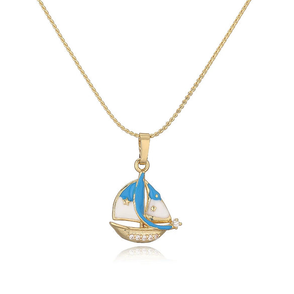 Wholesale Pendant Necklace Copper Animal Zodiac Dripping Oil Style Snake Bone Chain