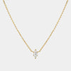 Wholesale Pendant Necklace Copper Artificial Crystal Geometric Electroplating For Women