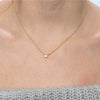 Wholesale Pendant Necklace Copper Artificial Crystal Geometric Electroplating For Women