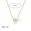 Wholesale Pendant Necklace Copper Artificial Crystal Geometric Oval Round Electroplated Light Luxury Style