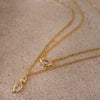 Wholesale Pendant Necklace Copper Artificial Crystal Geometric Oval Round Electroplated Light Luxury Style