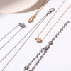 Wholesale Pendant Necklace Copper Artificial Crystal Geometric Oval Round Light Luxury Style Furnace Vacuum Plating O Shaped Chain For Women