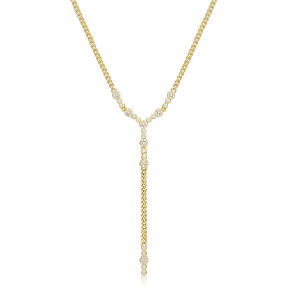 Wholesale Pendant Necklace Copper Artificial Crystal Geometric Oval Round Light Luxury Style Furnace Vacuum Plating O Shaped Chain For Women