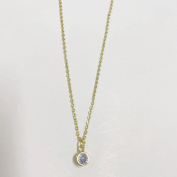Wholesale Pendant Necklace Copper Electroplated Geometric Mixed Gem Inlay For Women