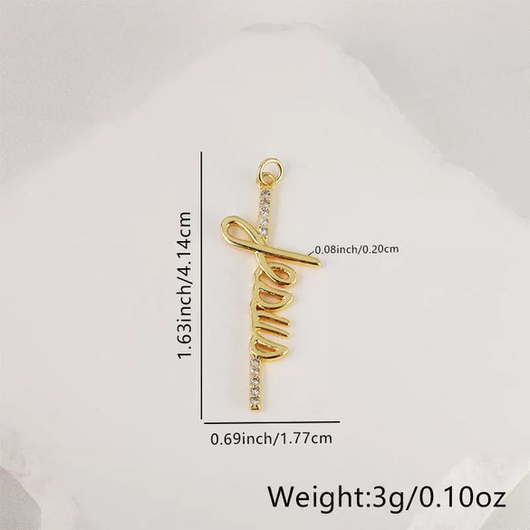 Wholesale Pendant Necklace Copper Geometric Electroplated Inlaid Zircon Simple Cute Cartoon Style