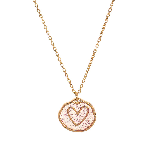 Wholesale Pendant Necklace Copper Geometric Heart Shape Printed Electroplating For Women