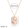 Wholesale Pendant Necklace Copper Geometric Heart Shape Printed Simple Style Electroplating