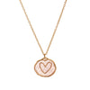 Wholesale Pendant Necklace Copper Geometric Heart Shape Printed Simple Style Electroplating