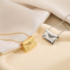 Wholesale Pendant Necklace Copper Geometric Pullout Envelope Style For Women