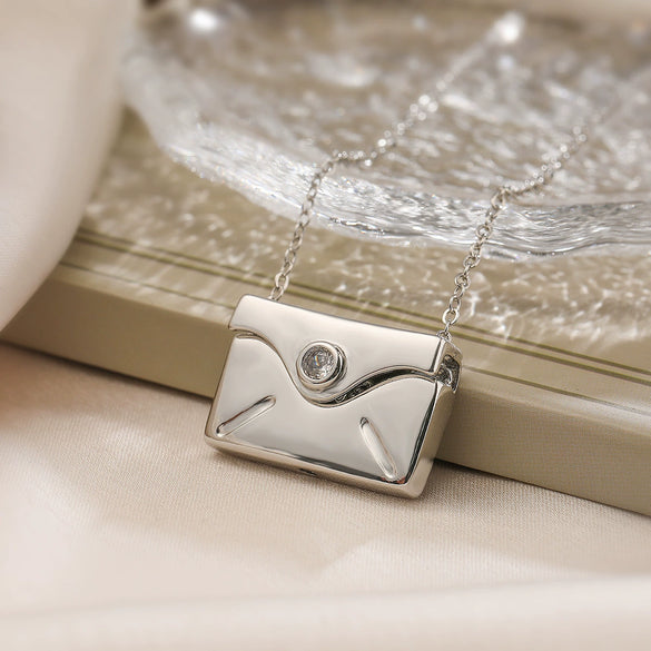 Wholesale Pendant Necklace Copper Geometric Pullout Envelope Style For Women
