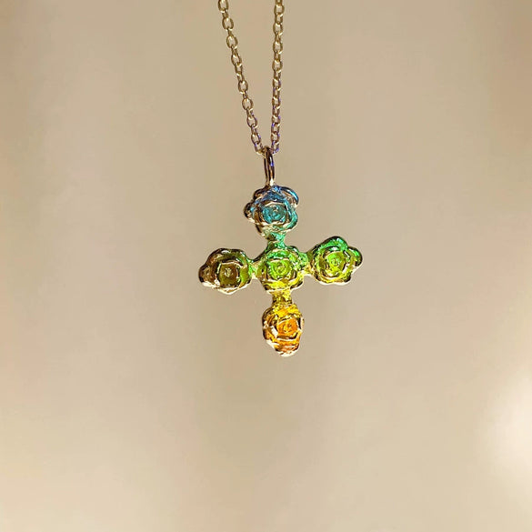 Wholesale Pendant Necklace Copper Geometric Vintage Electroplating Cross