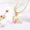 Wholesale Pendant Necklace Copper Gold Plated Heart Shape Minimalist Style