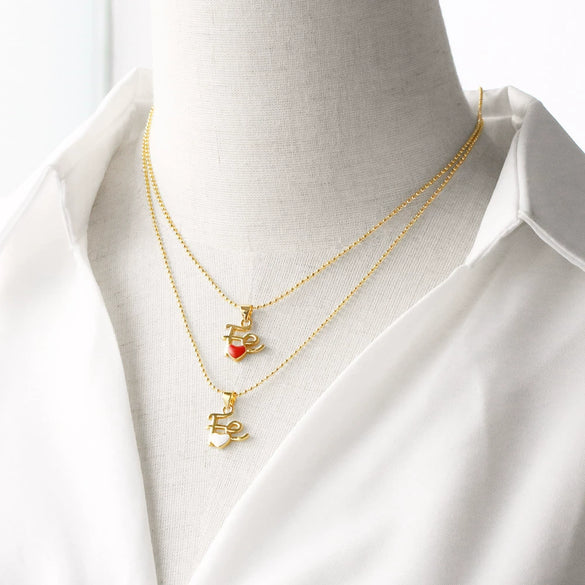 Wholesale Pendant Necklace Copper Gold Plated Heart Shape Minimalist Style