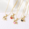 Wholesale Pendant Necklace Copper Gold Plated Heart Shape Minimalist Style