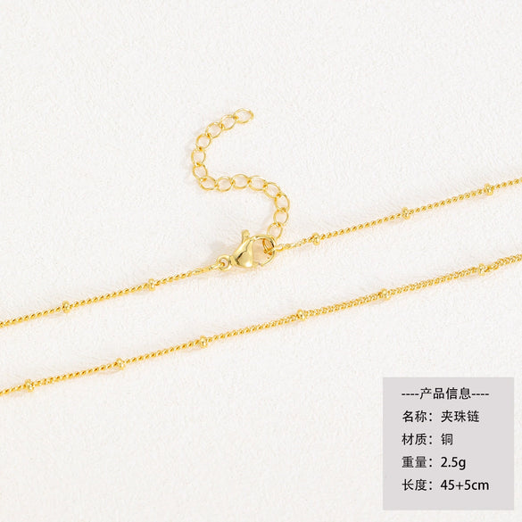 Wholesale Pendant Necklace Copper Gold Plated Zircon Chubby Balloon Bubble Letter Shape Fashion Simple
