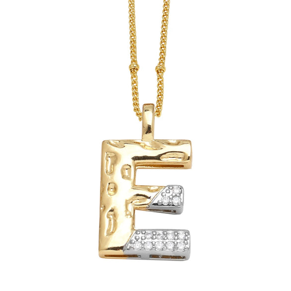 Wholesale Pendant Necklace Copper Goldplated With Letter Pattern Pearl Chain Minimalist Style Unisex