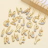 Wholesale Pendant Necklace Copper Goldplated With Letter Pattern Pearl Chain Minimalist Style Unisex