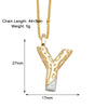 Wholesale Pendant Necklace Copper Goldplated With Letter Pattern Pearl Chain Minimalist Style Unisex