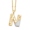 Wholesale Pendant Necklace Copper Goldplated With Letter Pattern Pearl Chain Minimalist Style Unisex
