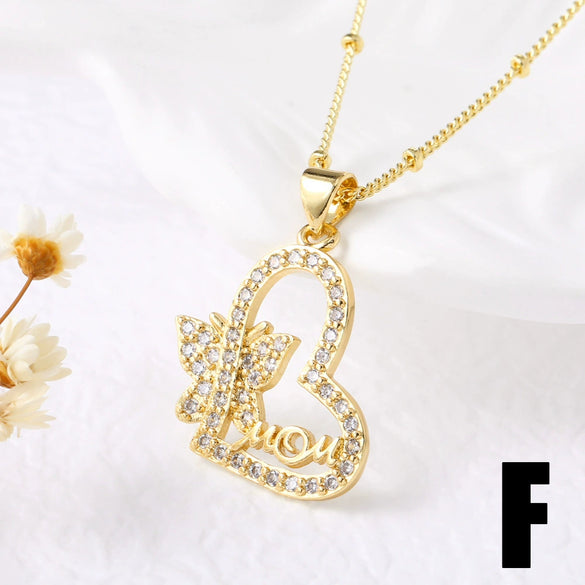 Wholesale Pendant Necklace Copper Heart Shape Electroplating Simple Style For Women