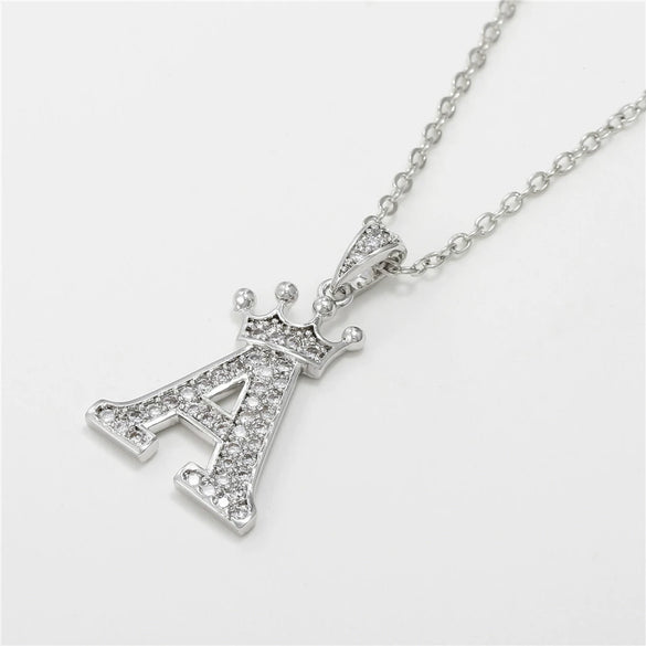 Wholesale Pendant Necklace Copper Inlaid Zircon Alloy With Micro Inlay English Letter Design Ochain