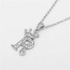 Wholesale Pendant Necklace Copper Inlaid Zircon Alloy With Micro Inlay English Letter Design Ochain