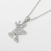Wholesale Pendant Necklace Copper Inlaid Zircon Alloy With Micro Inlay English Letter Design Ochain