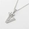 Wholesale Pendant Necklace Copper Inlaid Zircon Alloy With Micro Inlay English Letter Design Ochain