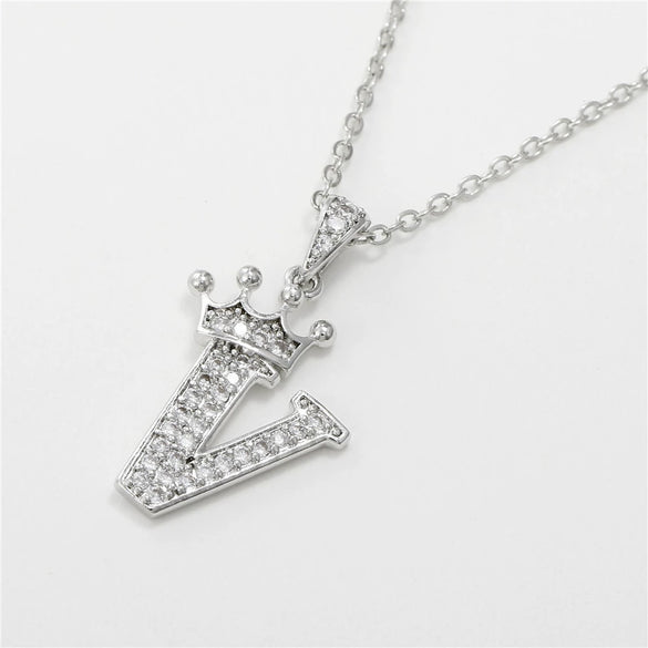 Wholesale Pendant Necklace Copper Inlaid Zircon Alloy With Micro Inlay English Letter Design Ochain