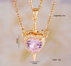 Wholesale Pendant Necklace Copper Inlaid Zircon Light Luxury Retro Love Heart Shape Electroplating